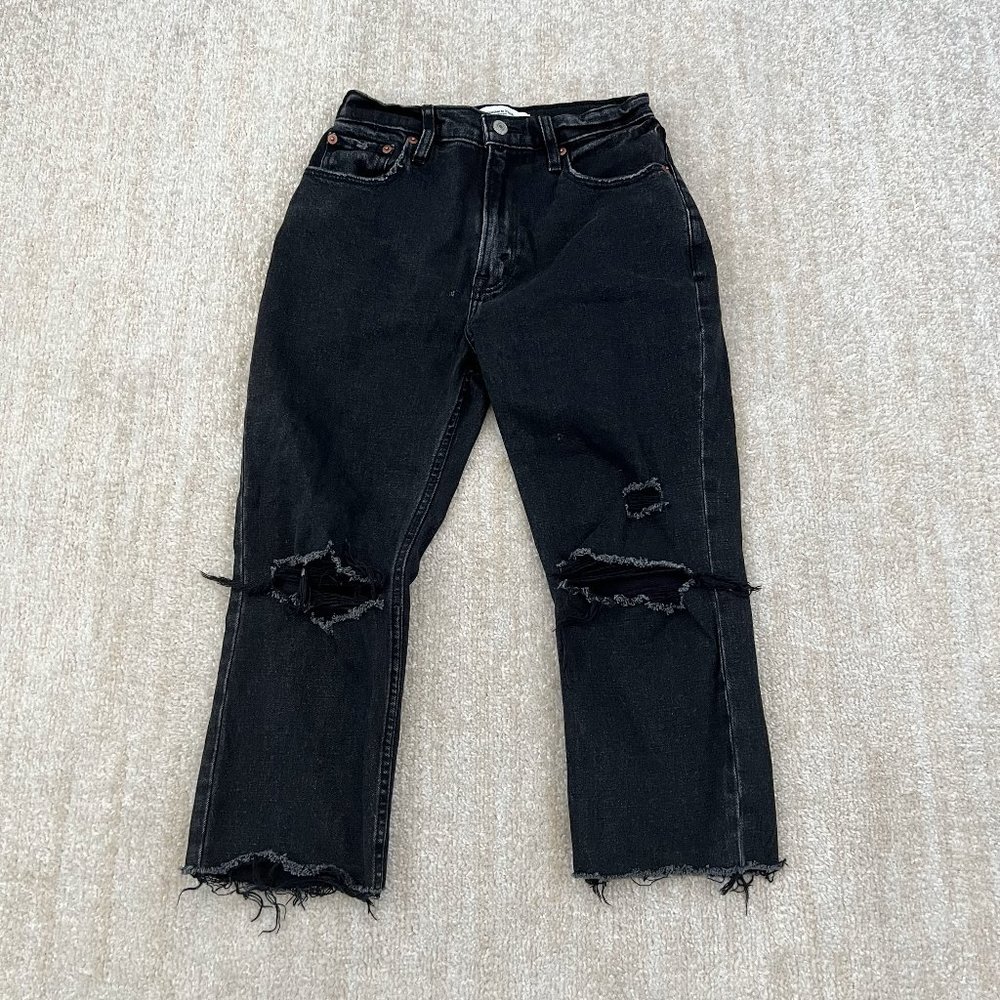 Abercrombie & Fitch Black Straight Leg Jeans
